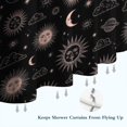 thumbnail image 6 of Black Sun Moon Cloud Planet Pattern Shower Curtain 84"x72" ,Bathroom Decorative Shower Curtains Set with 12 Hooks,Modern Waterproof Washable Shower Curtain, 6 of 6