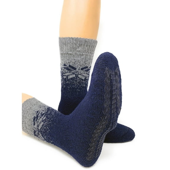Toasty Toes® Grippy Alpaca Socks – Non-Slip, Thermal Alpaca Wool Socks for Cold Feet – Warm, Breathable, Anti-Skid Slipper Socks for Men, Women & Seniors