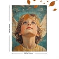 thumbnail image 3 of Qisvanset 12x16 Inch With Frame 2D Flat Wall Art Angel Vintage Catholic Religious Home Wall Art Decor, 3 of 8