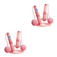 thumbnail image 2 of Soidarity Cuerda de saltar de velocidad Salto para fitness Cuerda de saltar profesional Conteo de peso J7b1, Cuerda de saltar inteligente. Rosa Rosa Longitud de la cuerda 2.9 M 2piezas, 2 of 6