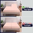 thumbnail image 4 of SGI Bedding 32" King Split Top Flex Head sheet 100% Egyptian Cotton Sheet Set - 600 Thread Count Flex Top Sheet for Adjustable Bed 4 Piece Sheet Set 15" Deep for Sleep Number bed - Peach, 4 of 7