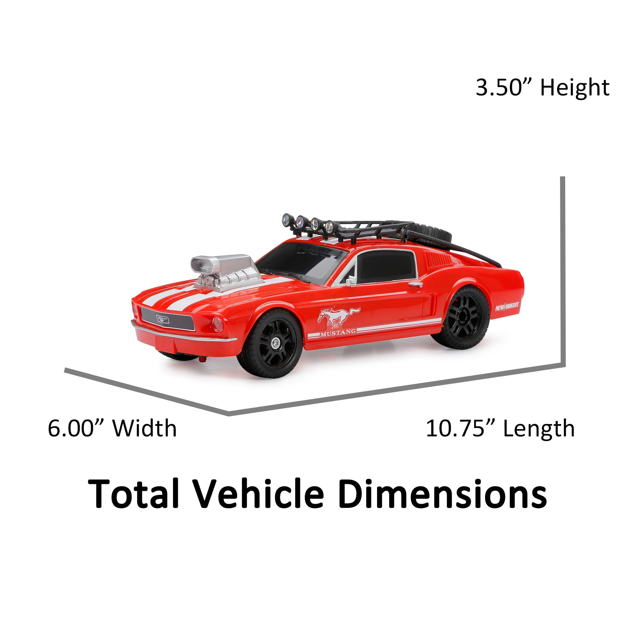 New Bright (1:16) Remote Control Road Rally Battery Truck/Car Chevy Vs Mustang Race Set 1626UTP Child