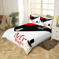 thumbnail image 2 of Yibo Valentines Day Red Bicycle Duvet Cover - Premium Polyester Duvet Cover with Zipper Closure, 3 Piece Set, Includes 1 Duvet Cover and 2 Pillow Cases, No Comforter, 2 of 6
