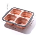 thumbnail image 3 of Silicone Muffin Pan, 4 Cup Non Stick Cupcake Baking Mold Food Grade Muffin Tin with Easy Grip Handles Fast Release Bakeware for Brownies Egg Bites Mini Cakes Dessert Treats(Pink), 3 of 6