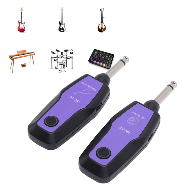 De Guitarra Inalámbrico, Rango De 98 Pies, Transmisor Y Receptor De Guitarra Inalámbrico De 4 Canales, Sonido HiFI, Baja Latencia, USB C Recargable Para Guitarra