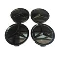 thumbnail image 1 of Set Of 4 Gloss Black Mercedes Alloy Wheel Center Caps 75mm, 1 of 1