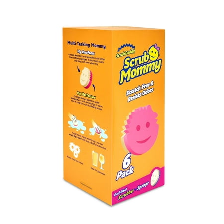 Scrub Daddy Scrub Mommy Variety Pack - Scratch-Free Multipurpose Dish Sponge - Bpa Free & Made With Polymer Foam - Stain & Odor Resistant Kitchen Sponge (6 Count)