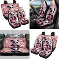 thumbnail image 2 of KUIFORTI Panda Print 11 PCS Car Seat Cover Set Car Seat Cover Steering Wheel Cover Auto Seat Belt Cover Seatbelt Cup Coasters Automotive Interior Accessories for Cars, 2 of 6