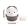 thumbnail image 3 of /Adults Lunch Bento Box,Adult Bento Box Lunch Box Large,Bento Box Bear Lunch Box Set,Portable Insulated Lunch Containers With Thermal Bag,Stackable Stainless Steel Leakproof Food Container, 3 of 8