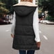 thumbnail image 4 of ICHUANYI liquidación mujer invierno Casual suelta moda Color bolsillo con cremallera felpa chaleco Tops Reversible largo algodón abrigo ICHUANYI WER2023082201047, 4 of 7