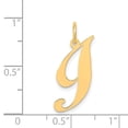 thumbnail image 4 of Diamond2Deal 14K Yellow Gold Small Script Letter I Initial Pendant for Women, 4 of 6