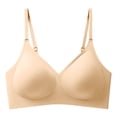 thumbnail image 4 of Sujetador sin costuras y sin aros para mujer: fino, soporte suave, pecho grande, copa semi-fija, transpirable; tallas 70D/75A/75B para uso informal., 4 of 5