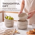 thumbnail image 4 of Vesteel Ceramic Bowls Set of 6, 18oz Stoneware Soup Bowls for Home Kitchen, Porcelain Bowl for Soup Pasta Salad Oatmeal, Microwave, Dishwasher and Freezer Safe, Cappuccino Brown, 4 of 8
