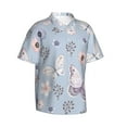 thumbnail image 2 of Balery Blue Butterfly Print Men's Hawaiian Shirts Short Sleeve Beach Shirt Relaxed Fit Vacation Button Down Shirts-XX-Large, 2 of 9