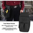 thumbnail image 3 of 6 Pocket Tool Belt, Tool Carrier Bags Durable 600d Polyester Fiber Adjustable Waist Bag for Mechanic Electrician Carpenter, 3 of 5