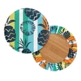 thumbnail image 2 of Chririnla Elastic Round Bar Stool Covers, Pineapple Design Polyester Stretch Stool Cushion Slipcover for Cafes Dining Room, 2 of 6