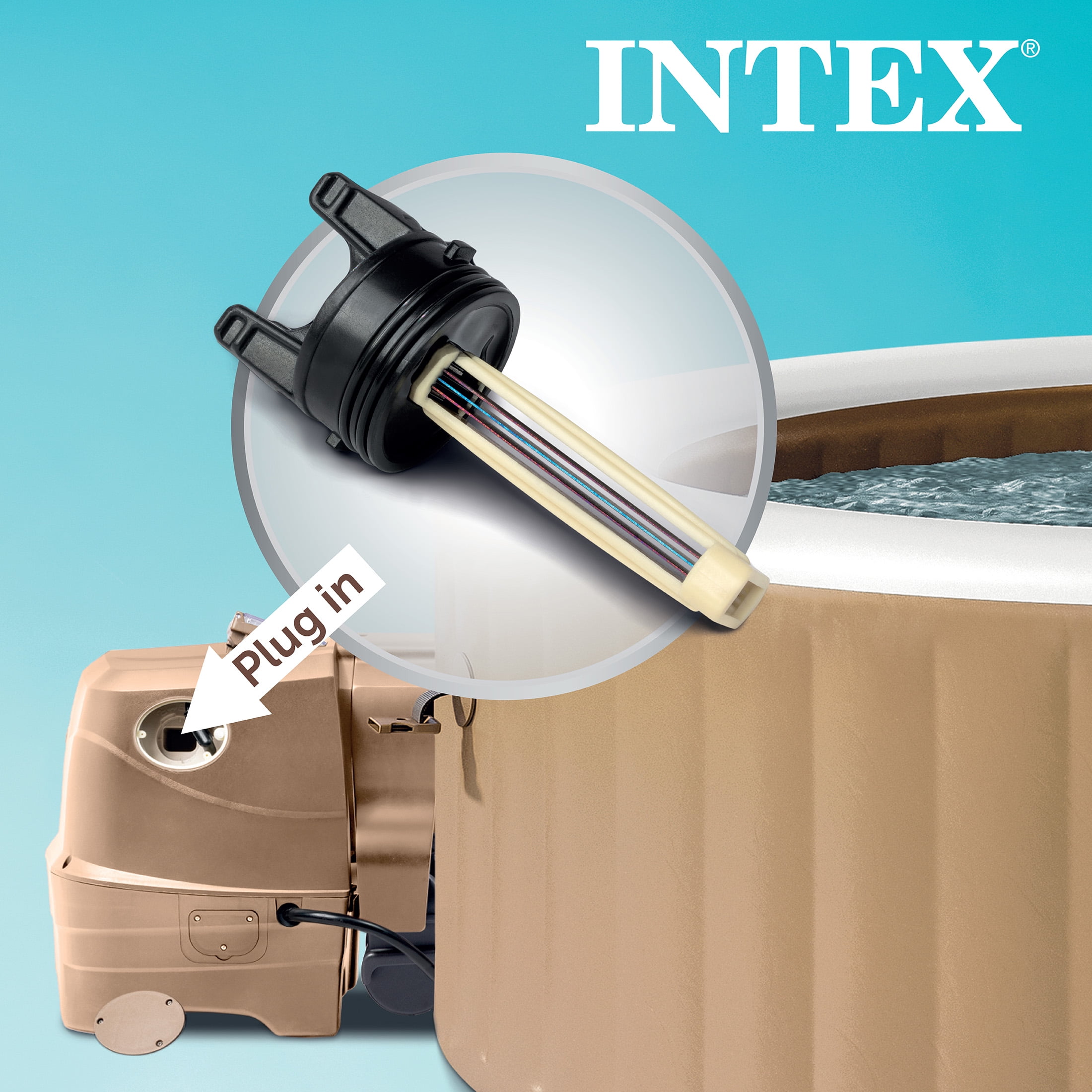INTEX 28530E Saltwater Conversion Kit for Inflatable Spas and Hot Tubs, for 28425EH,  28427EH