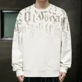 thumbnail image 3 of Ropa para hombre Sudaderas empalmadas para hombre Jersey bordado Camiseta sin capucha Top negro de una pieza Estilo coreano Ofrece calidez, 3 of 5