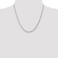 thumbnail image 2 of 14K White Gold necklace Rope chain Diamond-cut 18 in 3 mm, 2 of 5