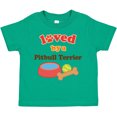 thumbnail image 3 of Inktastic Pitbull Terrier Loved by a (Dog Breed) Boys or Girls Toddler T-Shirt, 3 of 5