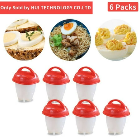 Egglettes egg cooker 6 Pack - AmyHomie Hard Boiled Eggs Without the Shell, AS SEEN ON (World's Best Hard Boiled Eggs)