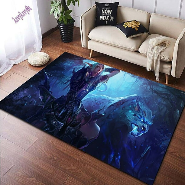 World of Warcraft – tapis de sol antidérapant avec motifs imprimés, créatif Cool, style bohème, pour salon, décoration, tapisserie2360x90cm (23x35 in) zhangyuxiang unisex