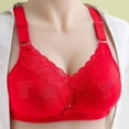 thumbnail image 2 of Diufon Wide Strap Lace Bra for Women Comfortable Plus Size Full Coverage Deep V Neck Bra Support Push Up Bralettes, 2 of 5