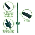 thumbnail image 5 of Garden Craft 3ft Green Steel U-Post for Fences and Garden Supports, 5 of 10