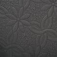 thumbnail image 4 of JML Quilt Set 3 Piece Microfiber Coverlet Shams Set, Soft Lightweight Queen, Grey Floral, 4 of 5
