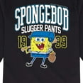 thumbnail image 3 of SpongeBob SquarePants - Spongebob Slugger Pants - Toddler And Youth Long Sleeve Graphic T-Shirt, 3 of 6