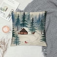 thumbnail image 2 of COMIO  Winter Wonderland Decorative Throw Pillow Covers, Snowy Forest Cardinal Red Bird Deer Fox Rabbit Cushion Case Decor, Farmhouse Christmas Holiday Seasonal Home Decor for Couch, 2 of 5