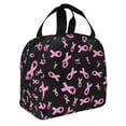 thumbnail image 2 of Easygdp Breast Cancer Awareness Bolsa Térmica Premium - Tela Oxford Impermeable, Gran Capacidad, Bolsillo Frontal, Unisex para Trabajo, Escuela, Actividades al Aire Libre y Picnics, 2 of 8