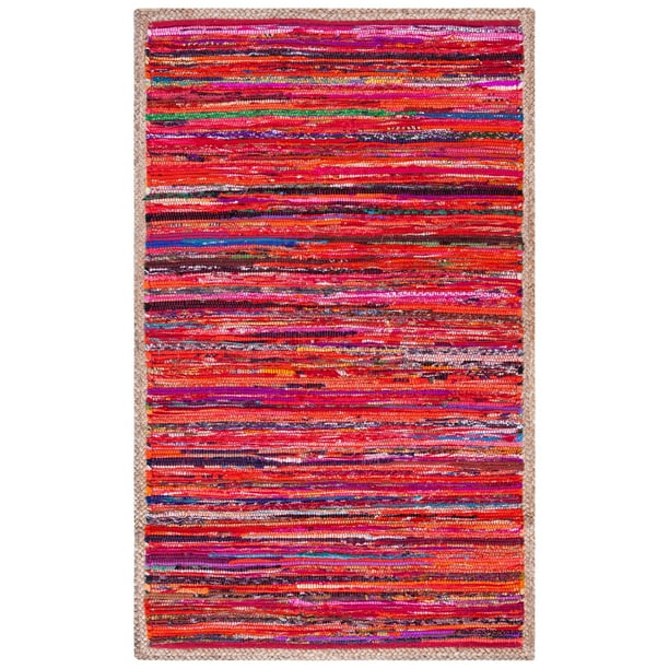 Safavieh Montauk Rowland Abstract Striped Area Rug, 8' x 10', Red/Natural