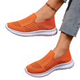 thumbnail image 5 of Domzle Womens Walking Shoes Slip On Sneakers Breathable Mesh Lightweight Casual Footwear for Daily Commute Saffron 37, 5 of 8