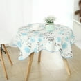 thumbnail image 2 of PiccoCasa Vinyl Tablecloth for Square Table 35" x 35" Blue Flower Waterproof, 2 of 8