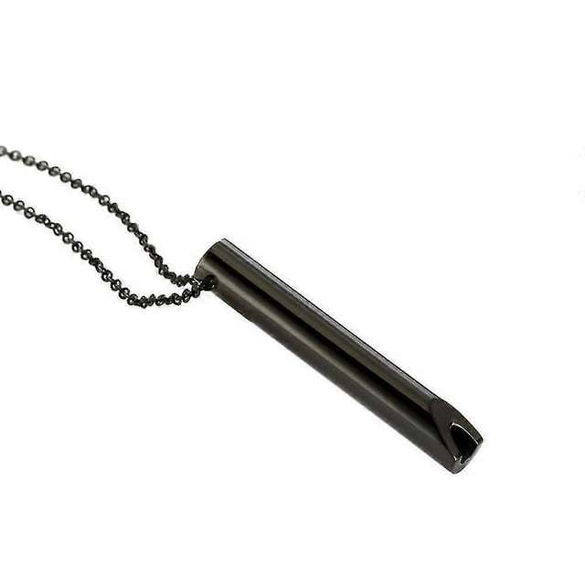 Breathlace Necklace Quit Smoking, Stainless Steel Mindful Breathing Necklace For Anxiety,calm Harmony Anti-smoking Necklace--Black-Product code 49191 Black