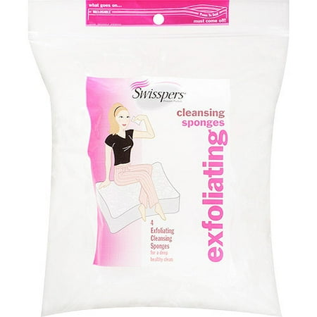 Swisspers Exfoliating Sponge 4 Ct