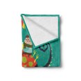 thumbnail image 2 of Cartoon Soft Flannel Fleece Throw Blanket, Fantasy Theme Little Boy Riding a Dragon with Heart Shaped Tail over the Hills, Cozy Plush for Indoor and Outdoor Use, 70" x 90", Multicolor, by Ambesonne, 2 of 6