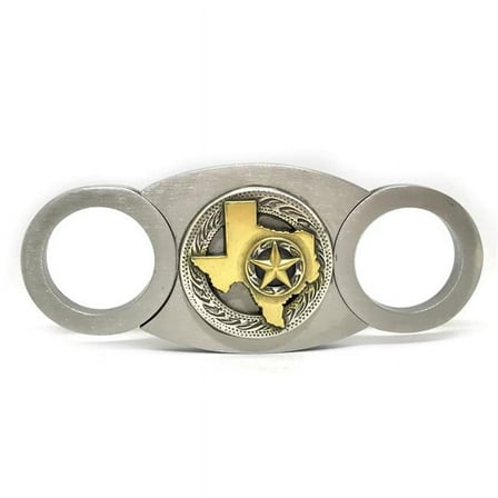 Self-Sharpening Double Guillotine Cigar Cutter – (State of Texas Two Tone)