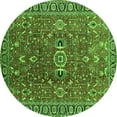 thumbnail image 1 of Ahgly Company Indoor Round Oriental Green Traditional Area Rugs, 3' Round, 1 of 4
