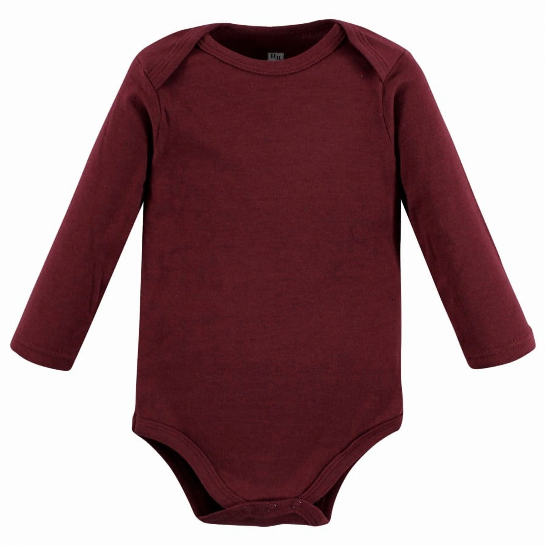 Hudson Baby Cotton Long-Sleeve Bodysuits, 5-Pack, Newborn- 24 Months