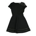 thumbnail image 2 of Bar Iii Womens Mesh Trim Fit & Flare Dress, 2 of 2