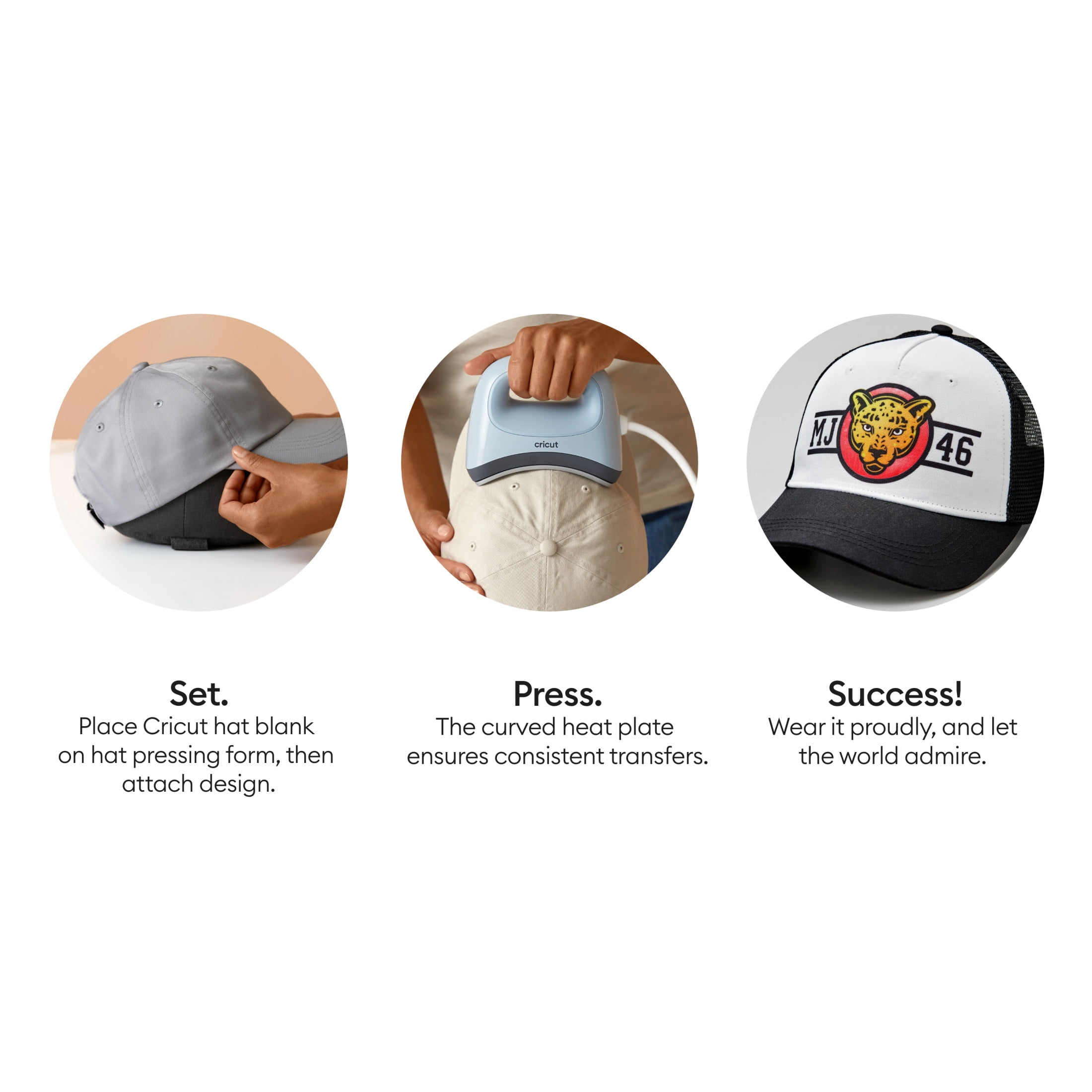 Cricut Trucker Hat Blank, Black/White (12 ct)