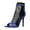 Blue, variant on Women Open Toe Stiletto High Heel Mesh Boots Ankle Strap Booties Pump with Back Zipper Size 11 Orange