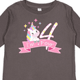 thumbnail image 4 of Inktastic I'm Four Cute Unicorn 4th Birthday Boys or Girls Long Sleeve Toddler T-Shirt, 4 of 5