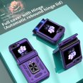 thumbnail image 4 of for Samsung Galaxy Z Flip 6  Case with Ring Magnetic Kickstand & Built-in Hinge Protection, Heavy Duty Shockproof Protective Phone Case for Samsung Galaxy Z Flip6. RJ-Purple, 4 of 16