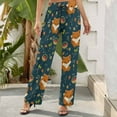 thumbnail image 6 of Wide Leg Pants Woman, Cute Plant Fox High Waist Knot Palazzo Pants for Women, Elastic Sweatpants Yoga Lounge Pants Trousers with Pockets Fall Pants for Women 2024, 6 of 6