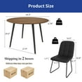 thumbnail image 6 of Round Dining Table Set, Modern Kitchen Table for 4-6 Person, Steel Legs (1 Table 4 Chairs), 6 of 6