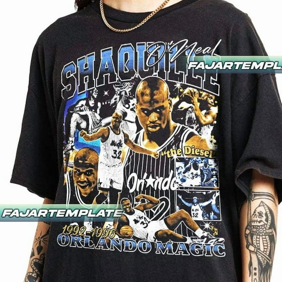 Limited Shaquille O'Neal Vintage T-Shirt, Gift For Woman and Man Unisex T-Shir