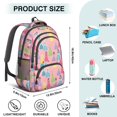 thumbnail image 5 of Princess and Dress Pink Pattern Cute School Backpack Bag with Padded Back and Adjustable Shoulder Straps 16.9 X 12.6 X 5.9 Inches, 5 of 5